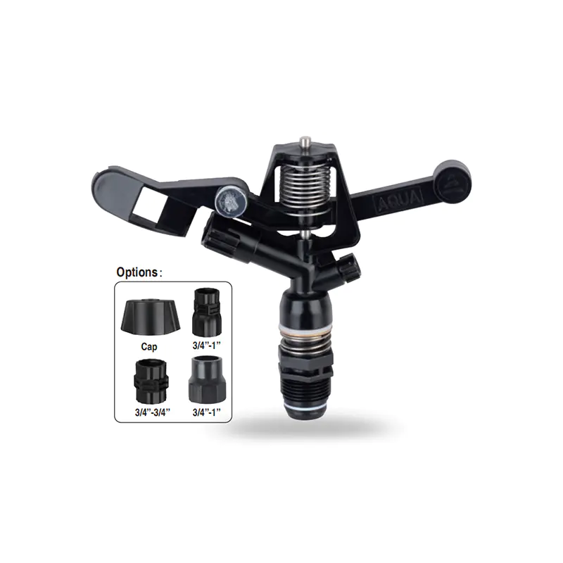 DC-S33 Farm Irrigation System High Quality Full Circle Double Nozzles Impact Sprinkler Para sa Farm Irrigation